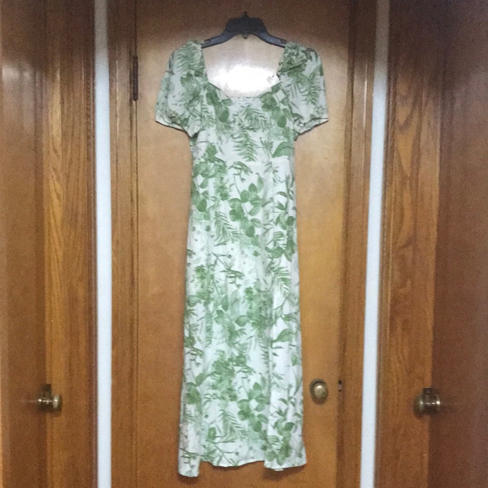 Floral Green Dress